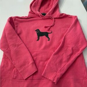 The Black Dog Pink Hoodie with Black Design